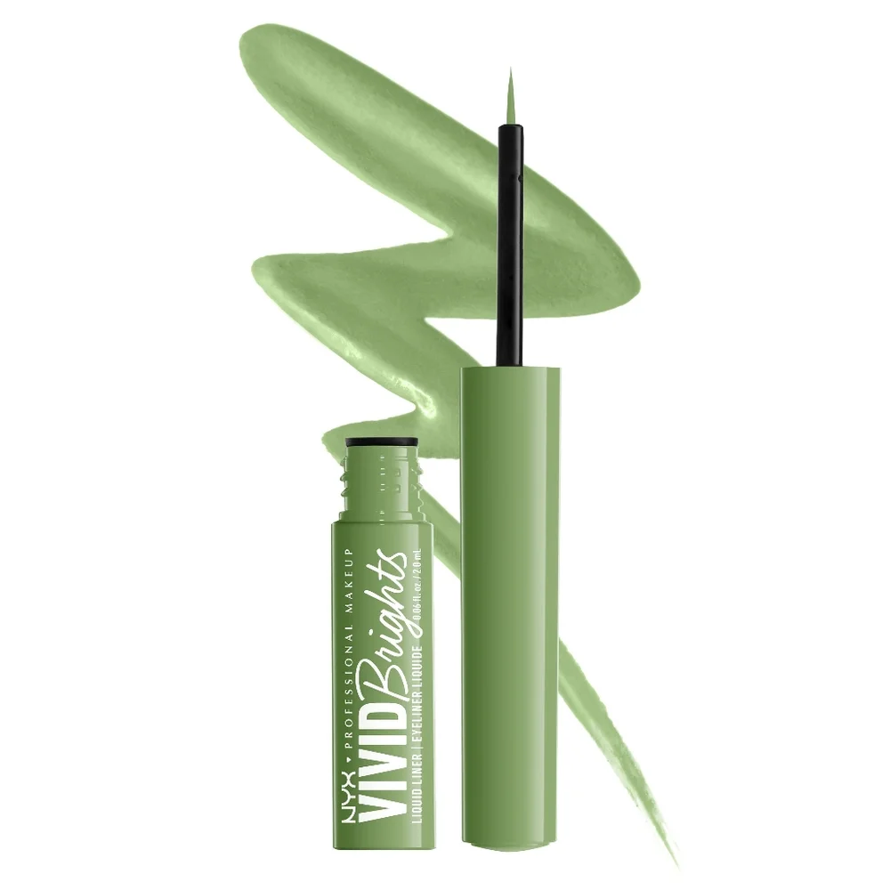5 x NYX Makeup Vivid Brights Liquid Liner, Ghosted Green